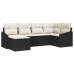 Set de comedor de jardín  Conjunto de 6 Beige, Negro