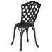 Sillas de jardín  2 pcs Negro de aluminio fundido