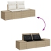 Juego de Sofá de Jardín de 6 Piezas con Cojines Beige Poly Rattan Acacia
