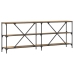 Mesa Consola  Roble Artesano 200x30x75 cm Madera Ingenierizada y Acero