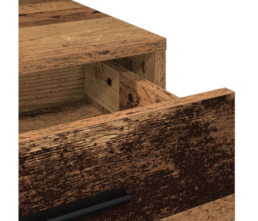 Mesita de Tocador  con Luces LED de Madera Vieja 79x41x135 cm