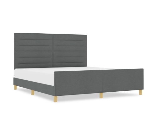 Estructura de Cama  Gris Oscuro 180x200 cm Tela