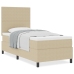 Cama con Box Spring  con Colchón Verde Claro Gris 100x200 cm Tela de Pana