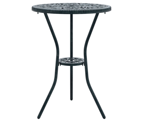 Conjunto de bistro de jardín de 3 piezas  Verde de aluminio fundido