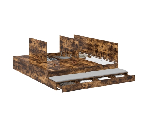 Cama  Roble Ahumado 200x200 cm