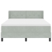 Cama con base de resortes y colchón gris claro 140x190 cm terciopelo