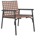 Sillas de jardín  2 pcs Negro 79x56x73,5 cm Ratán Poliéster