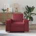 Sillón  Rojo Vino 59 cm de Cuero Sintético