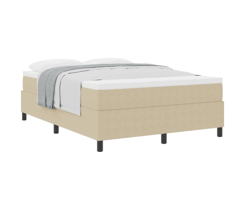 Cama con Somier  y Colchón Verde Claro Gris 140x200 cm Terciopelo