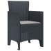 Silla de Jardín  Set de 4 Antracita, Gris Claro