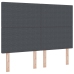 Cama con Caja de Resortes con Colchón Gris Oscuro 140x200 cm Tela de Corduroy