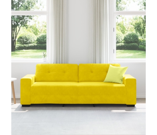 Sofá  de 3 Plazas Amarillo 180 cm Terciopelo