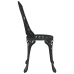 Sillas de jardín  2 pcs Negro de aluminio fundido