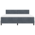 Cama Box Spring  con colchón gris oscuro Super King terciopelo