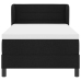 Cama Box Spring de  con Colchón Negro 100x200 cm de Tela