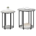 Mesa Lateral  2 pcs Gris Sonoma de Madera y Metal