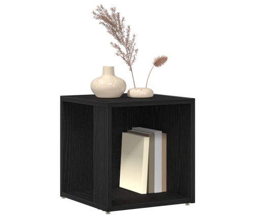 Mesa Lateral  Negro Roble 33x33x34,5 cm Madera Ingenierizada