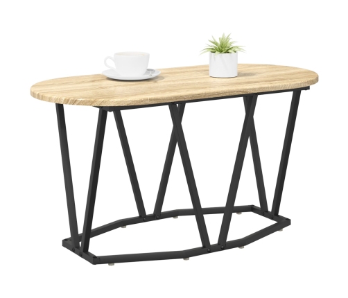 Mesa de café  de roble Sonoma 80x40x40,5 cm de madera de ingeniería y metal