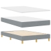 Cama Box Spring con Colchón y Luz LED Gris Claro 120x200 cm Tela