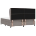 Cama con somier  y colchón taupe 200x200 cm en tela