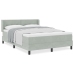 Cama con base de resortes y colchón gris claro 140x190 cm terciopelo