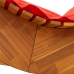 Tumbona Set de 2 Rojo Madera y Tela Estándar Plegable