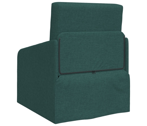 Sofá Cama de Suelo  2-en-1 Verde Oscuro 65x80x83 cm Tela
