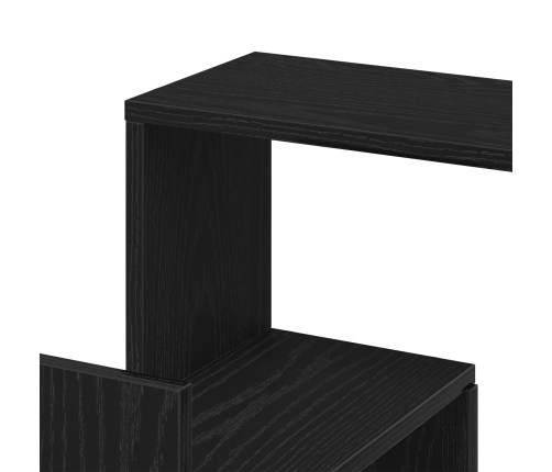 Estantería de esquina  Negra Roble 45x45x147 cm Madera elaborada