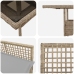 Conjunto de Comedor de Jardín  de 3 Piezas Beige de Ratán Sintético