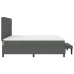 Cama Box Spring  con Colchón y Banco Gris Oscuro 200x200 cm Tela
