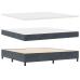 Cama con somier y colchón  Gris oscuro 200x200 cm Terciopelo