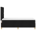 Estructura de Cama con Colchón Negro Tela 90 x 200 cm