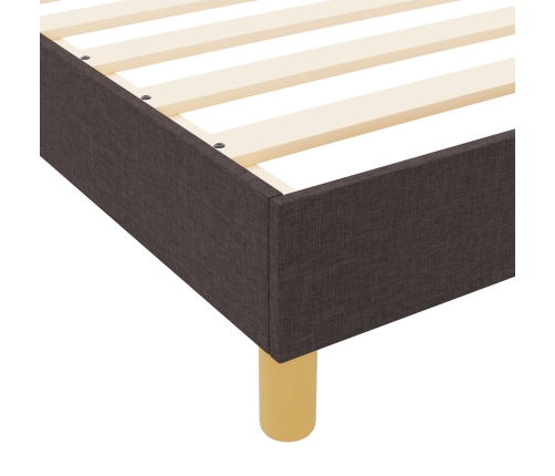 Estructura de cama  marrón oscuro 90x190 cm Tela