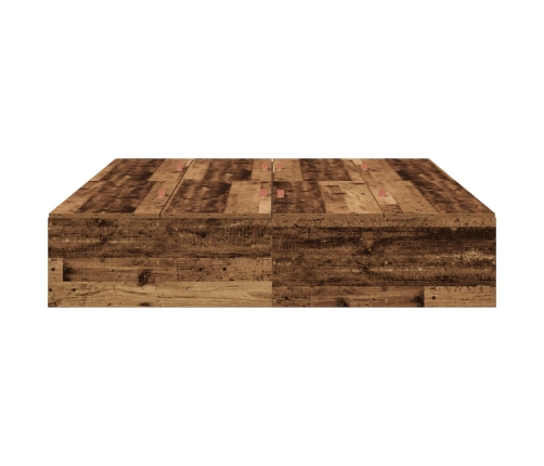 Marco de Cama  Madera Vieja Madera Maciza Recuperada Doble