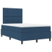 Cama con base de resortes  azul 120x200 cm tela