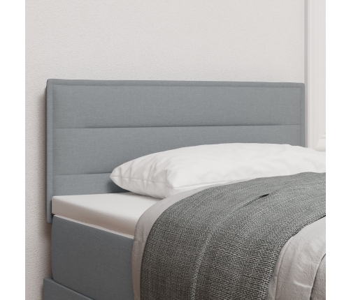 Cabecero  Diseño de Líneas Gris Claro 100 cm Tela
