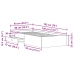 Estructura de Cama  Artisan Roble 90x190 cm Madera Elaborada