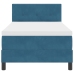 Cama con Somier  con Colchón Azul Oscuro 100x200 cm Terciopelo