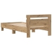 Estructura de Cama  con Luces LED Roble Artisan 90x200 cm Madera Ingenierizada
