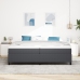 Cama Box Spring  Gris Oscuro 200x200 cm Tela de Pana
