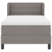 Cama con somier y colchón  en taupe 90x190 cm de tela