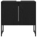 Gabinete de Fregadero de Baño  Roble Negro 60x33x60 cm Madera de Calidad