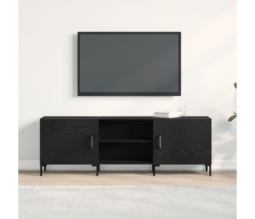 Cabinet de Televisión  Negro Roble 150x30x50 cm Madera Elaborada