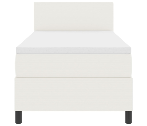 Cama con Somier  con Colchón Crema 100x200 cm Tela de Terciopelo