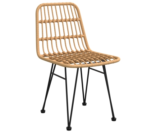 Conjunto de Comedor de Jardín  de 9 Piezas Marrón Poliratán