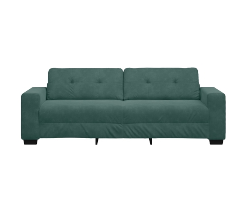 Sofá de 3 plazas  Verde Oscuro 180 cm Terciopelo