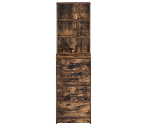 Highboard  de Roble Ahumado 40x41x135 cm de Madera Elaborada