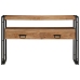 Mesas Auxiliares  Negras 120x33x75 cm de Madera Maciza de Acacia y Metal