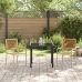 Sillas de jardín apilables  con cojines 2 pcs Beige Polirratan