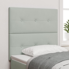Cabecera LED Gris Claro 80 cm Terciopelo